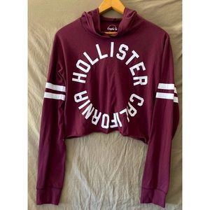 Hollister Crop Tee Hoodie XS